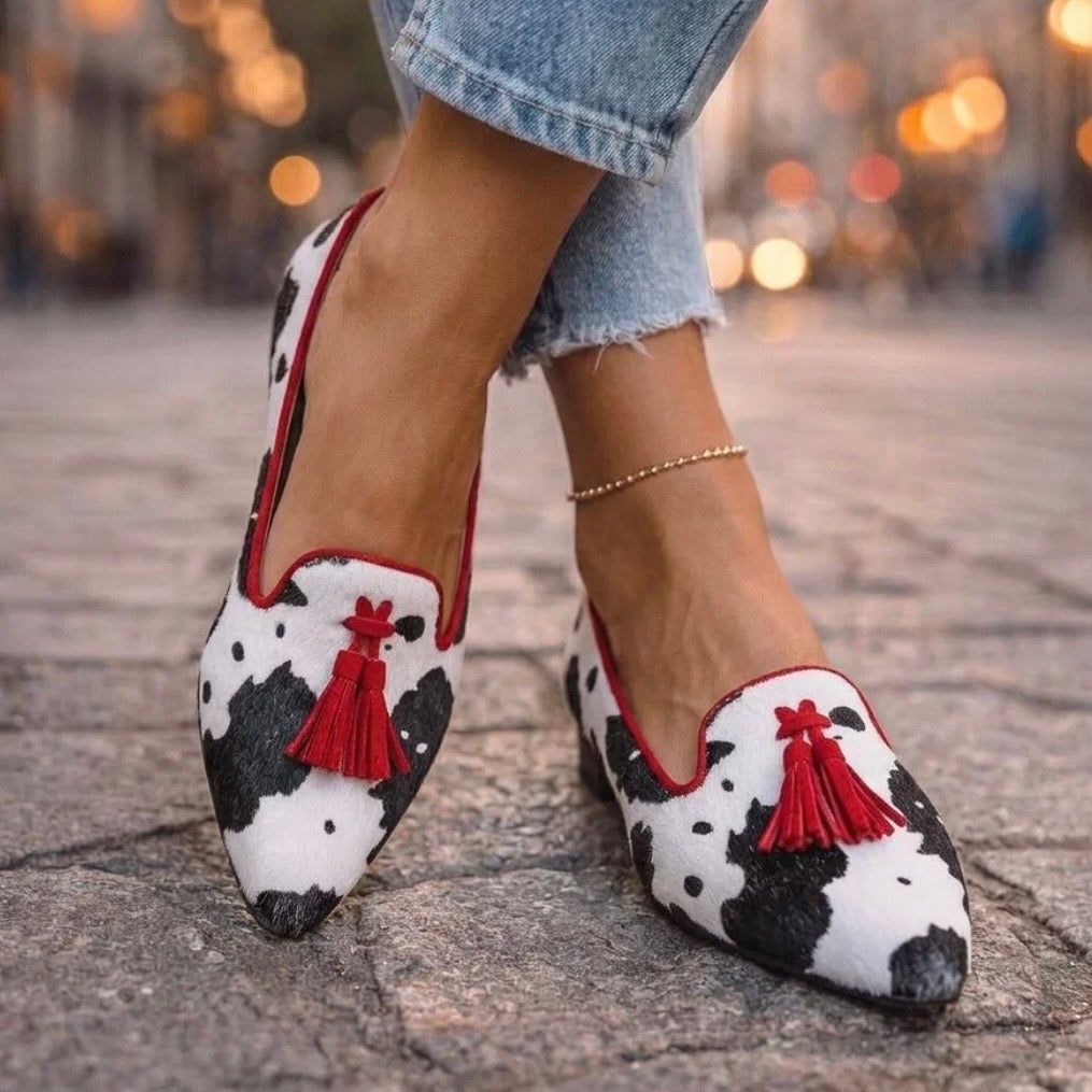 DALIA MOCASINES CON BORLAS Y ESTAMPADO ANIMAL