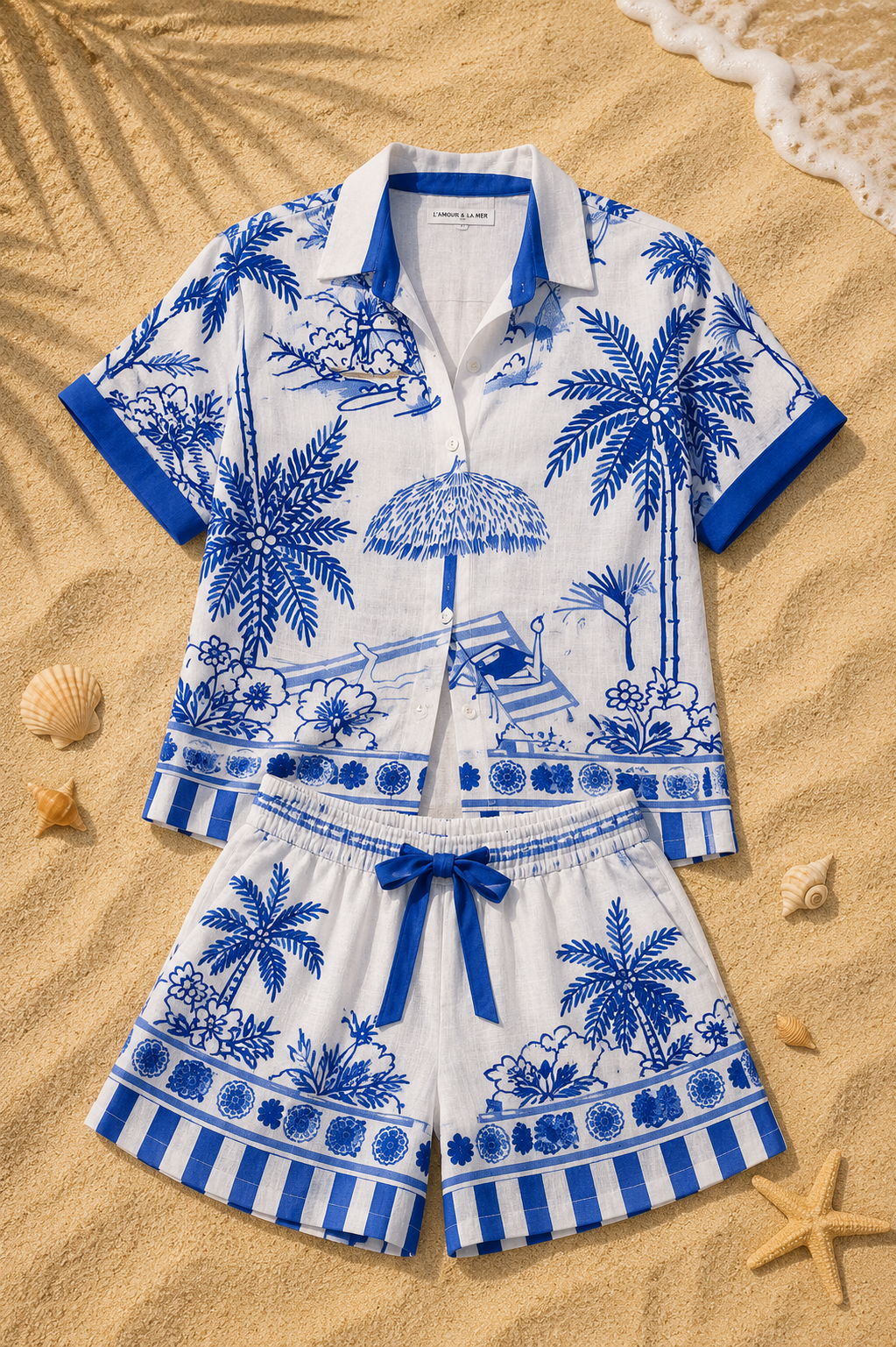 Lunea  Conjunto Corto de Verano Blue Palm
