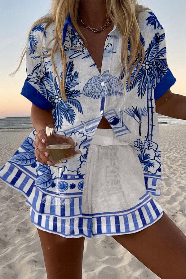 Lunea  Conjunto Corto de Verano Blue Palm