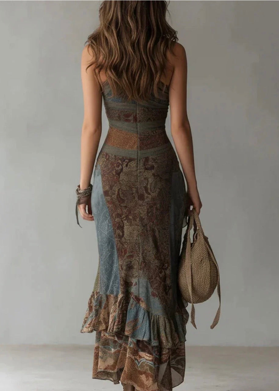 EDICIÓN LIMITADA - VESTIDO LUNEA CON ESTAMPADO ÉTNICO