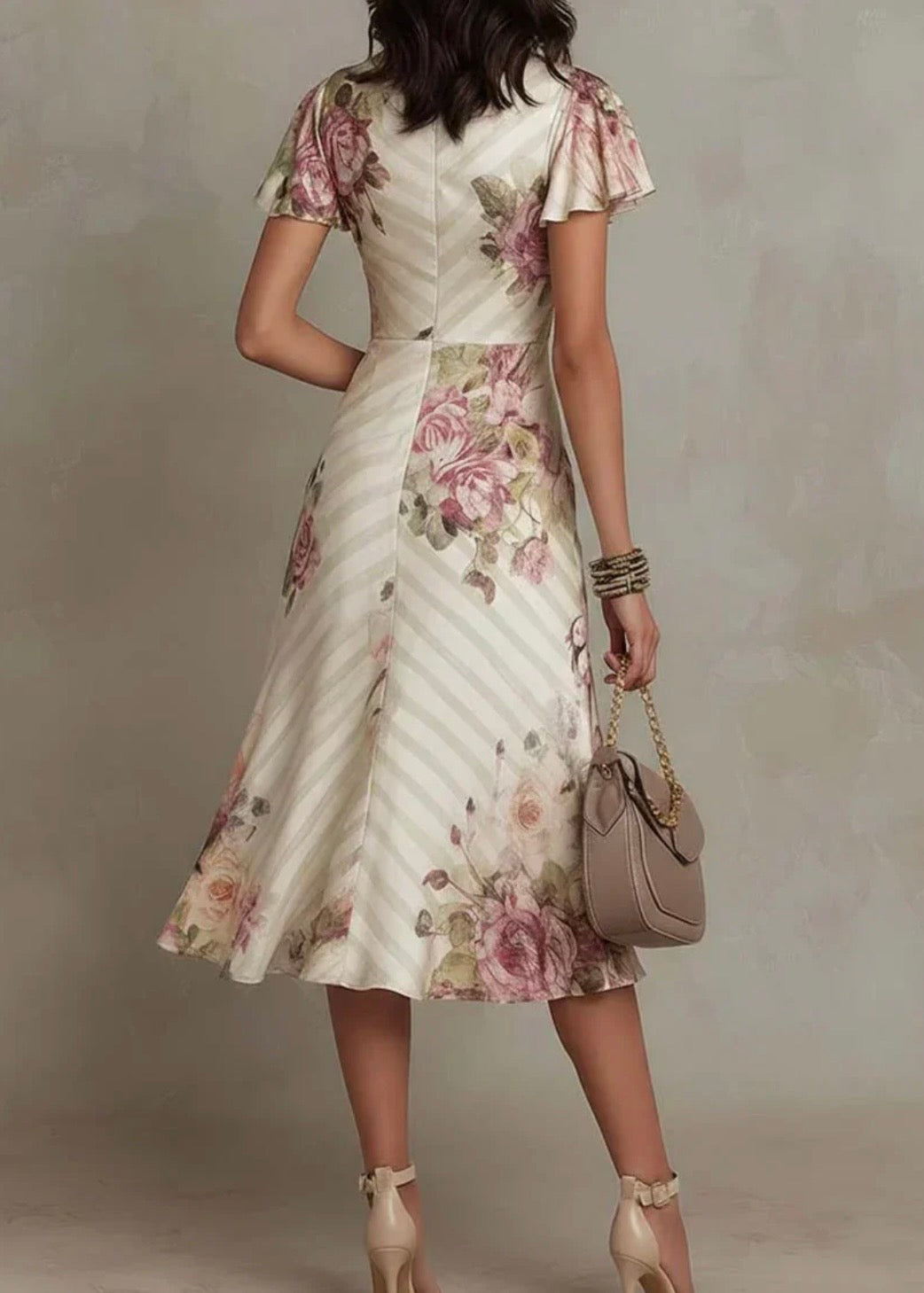 ALBA | VESTIDO CRUZADO CON FRUNCIDO Y UN ELEGANTE ESTAMPADO FLORAL
