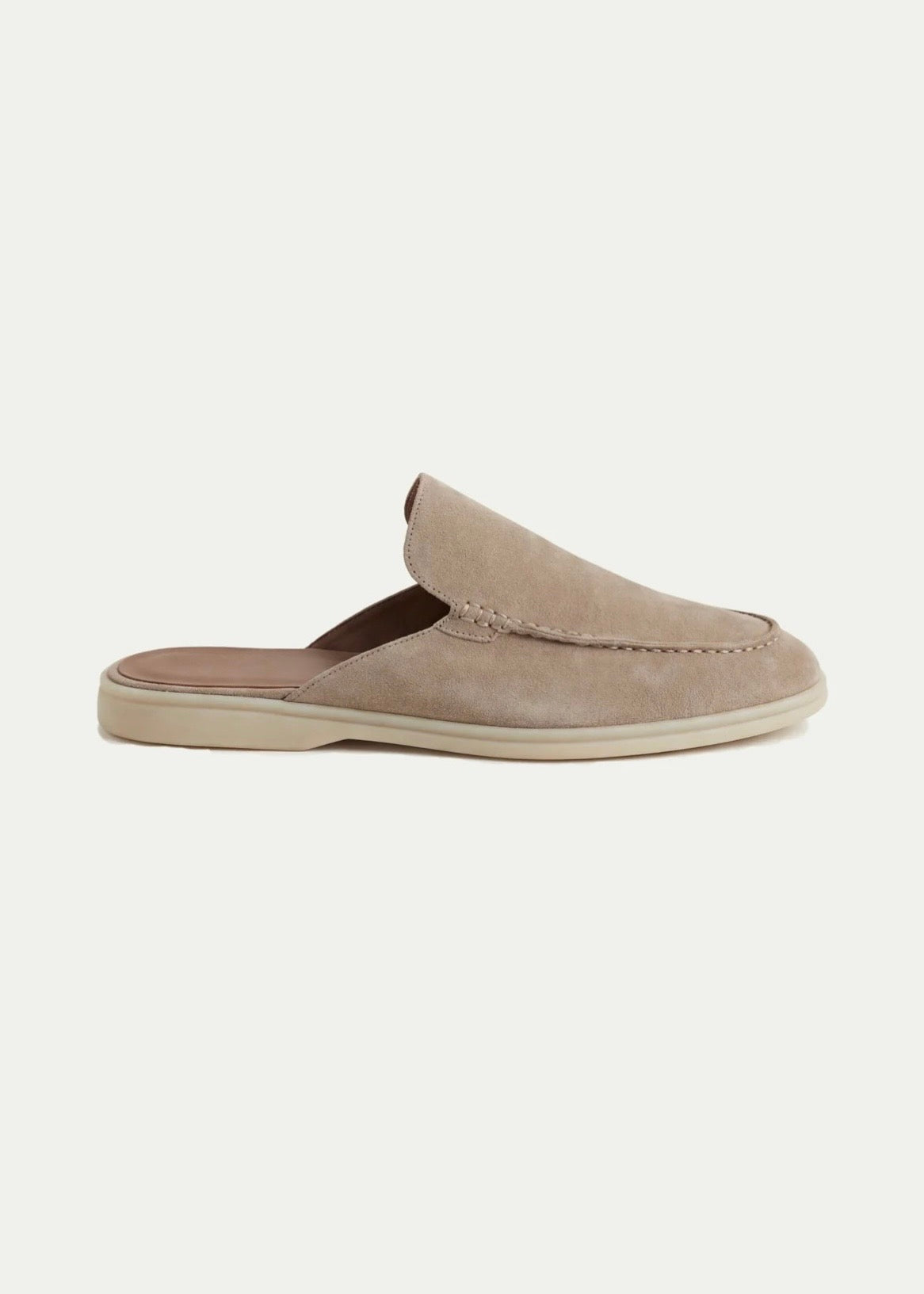 Beige Suède Mocasines - Lunea