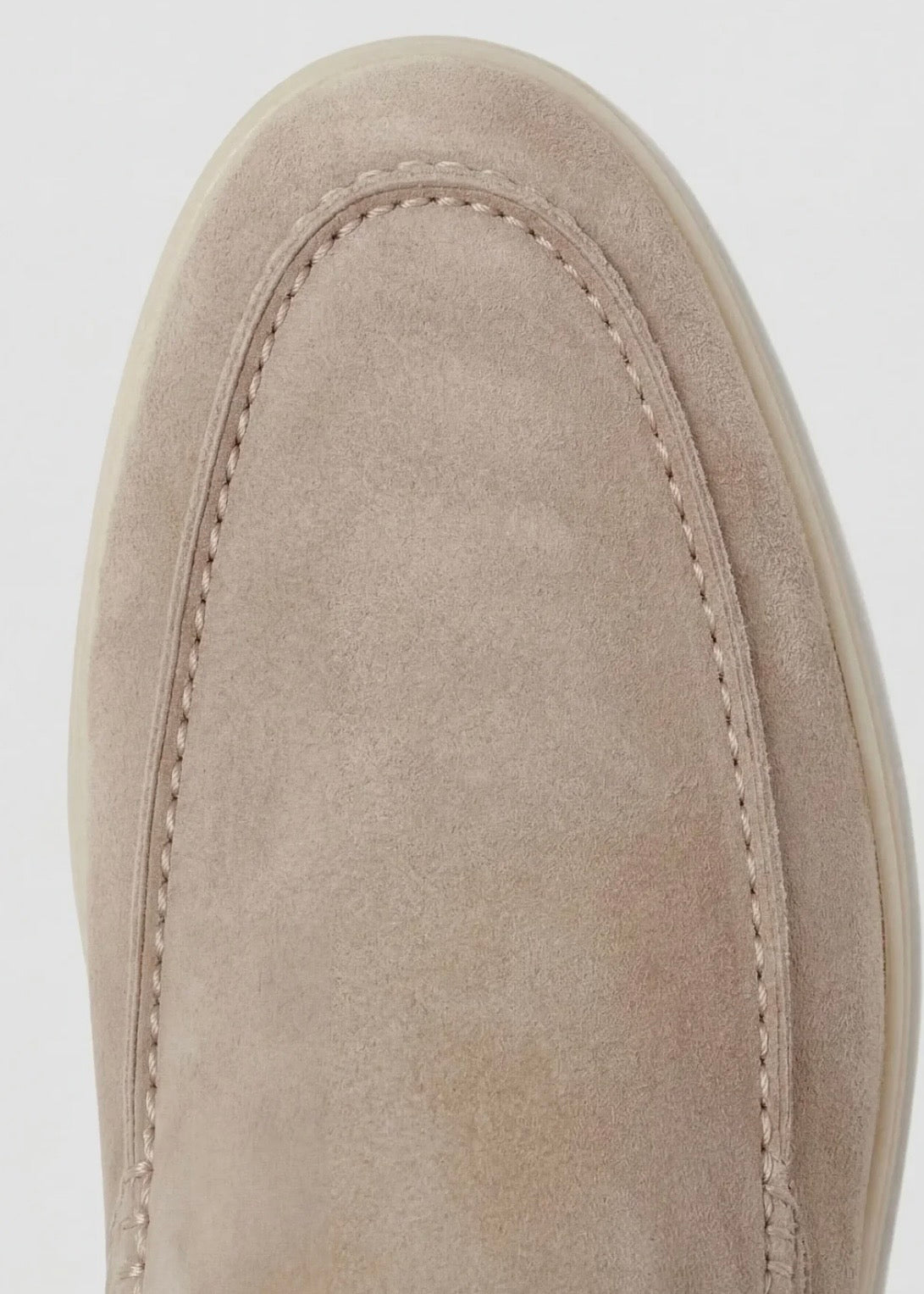 Beige Suède Mocasines - Lunea