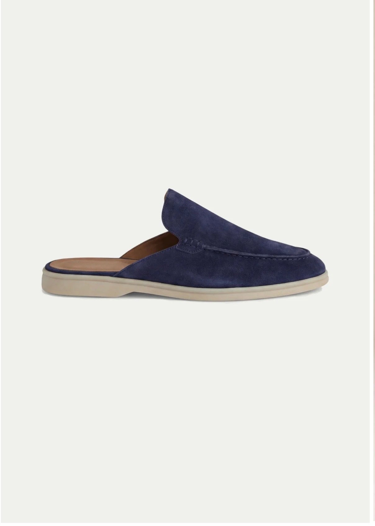 Navy Suède Mocasines - Lunea