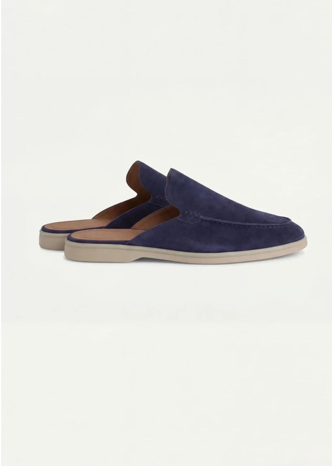 Navy Suède Mocasines - Lunea
