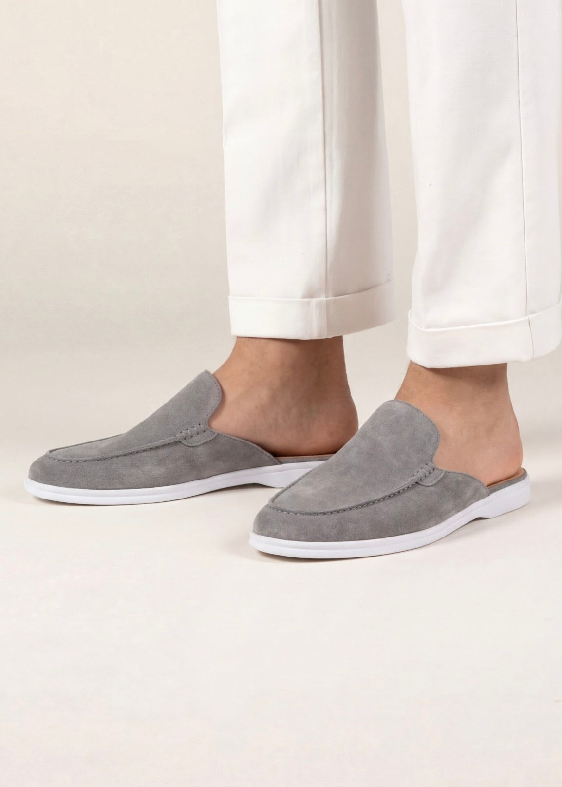 Grey Suède Mocasines - Lunea