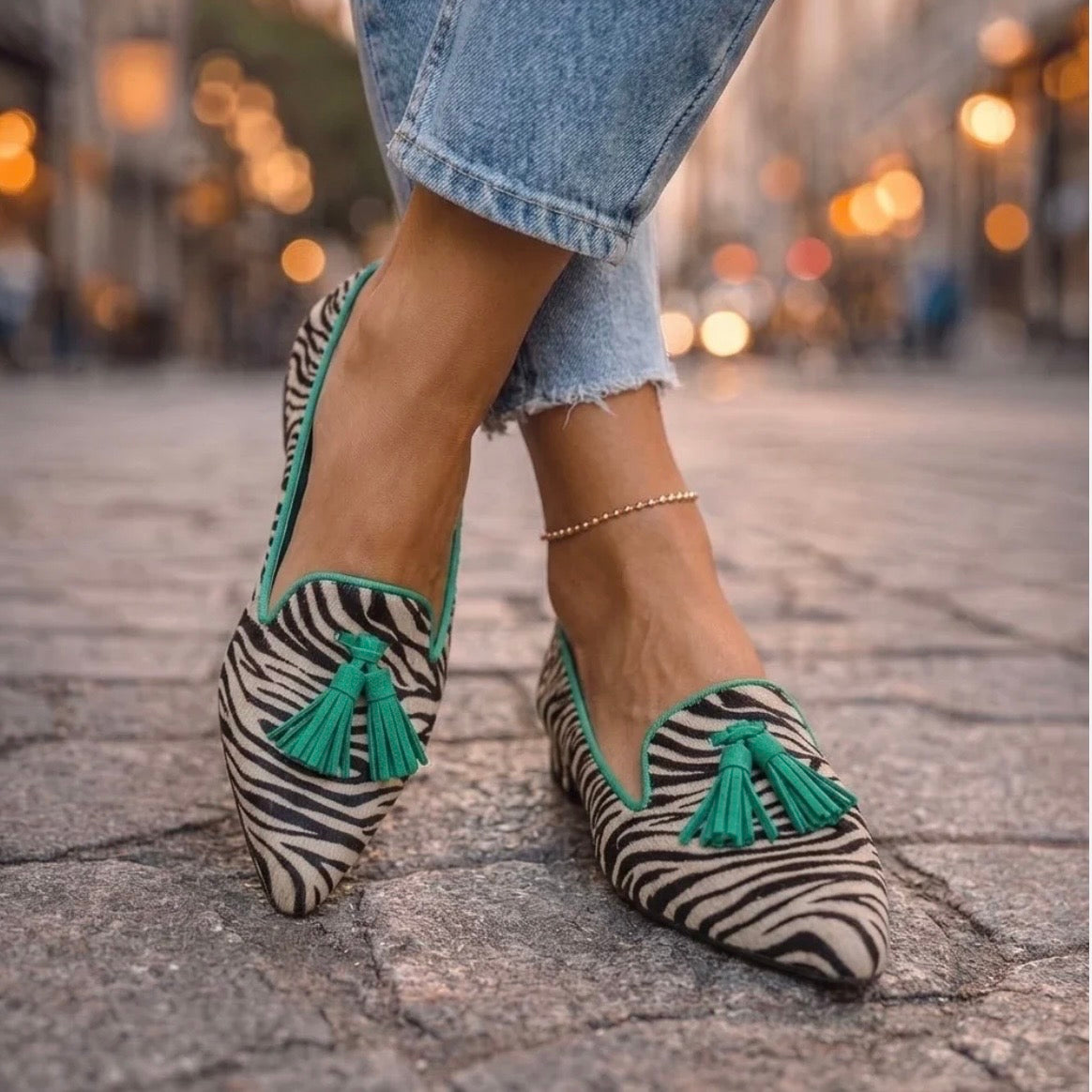 LIVIA BAILARINAS DE PUNTA CON ESTAMPADO DE LEOPARDO