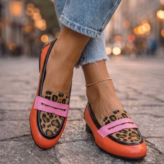 ROSALIA MOCASINES CON ESTAMPADO LEOPARDO