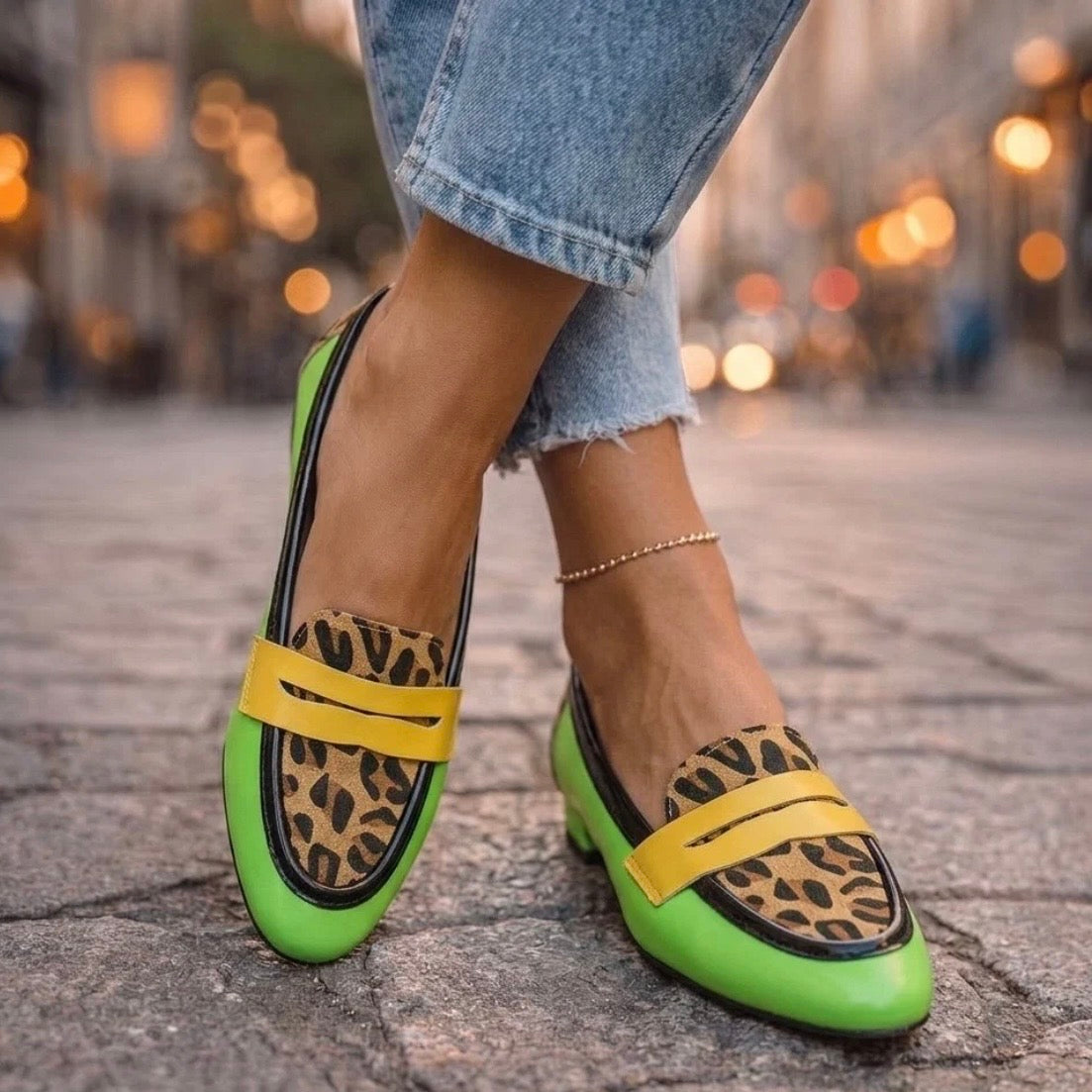ROSALIA MOCASINES CON ESTAMPADO LEOPARDO